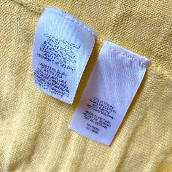 Evan‎ Picone Yellow Lightweight Open Cardigan - Picture 6 of 8